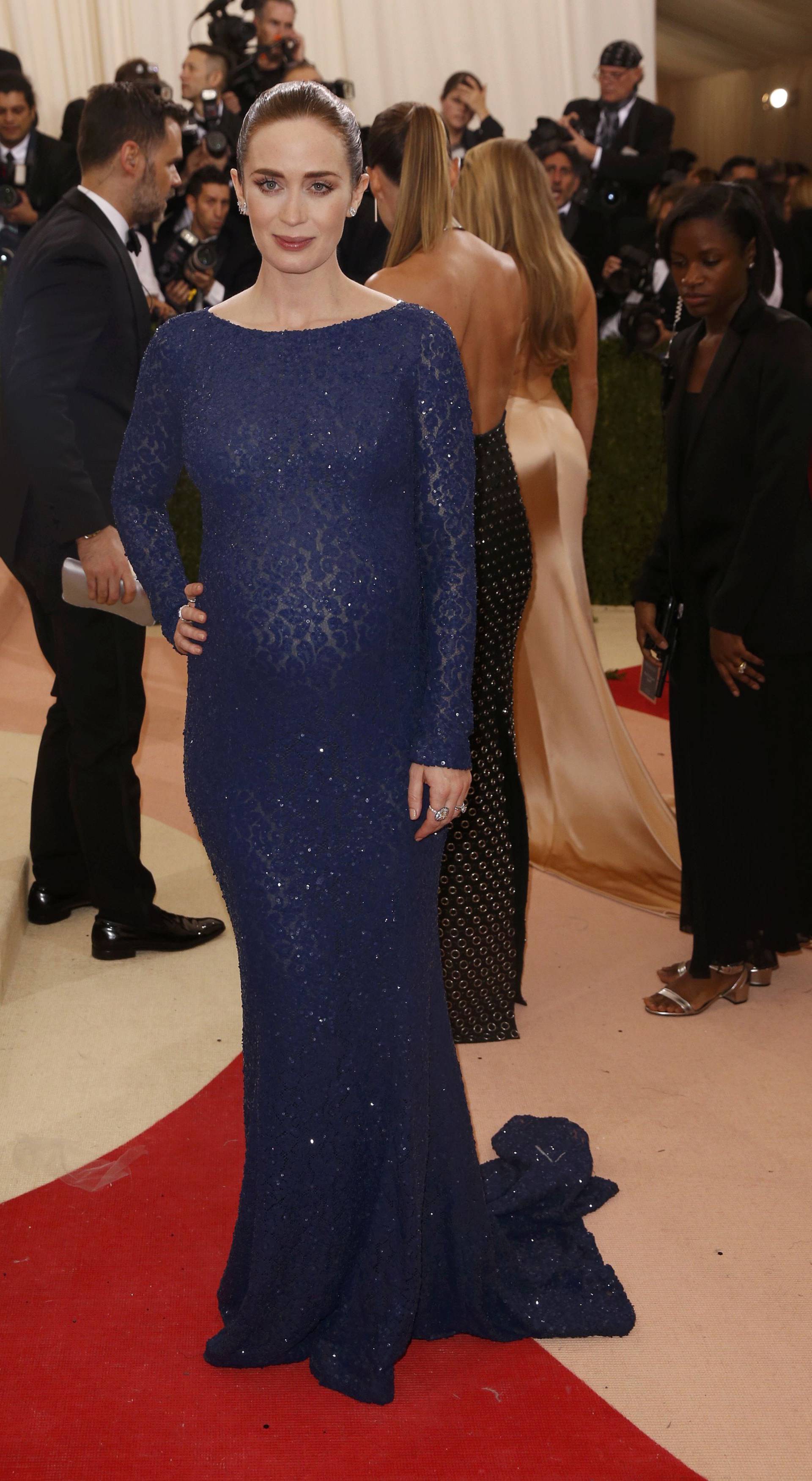 Actress Emily Blunt arrives at the Met Gala in New York