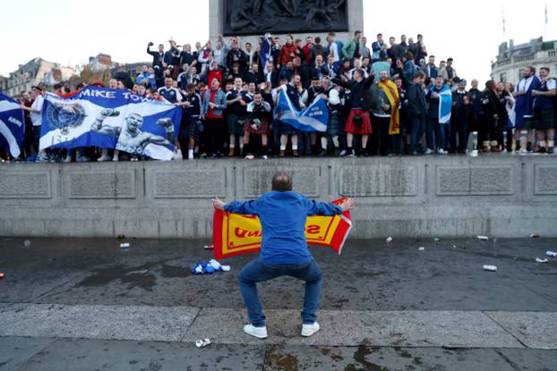 Scotland fans in Trafalgar Square