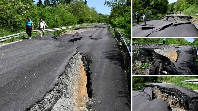 Urušena cesta kod Rešetara privremeno zatvorena: Promet se odvija obilaznim pravcima