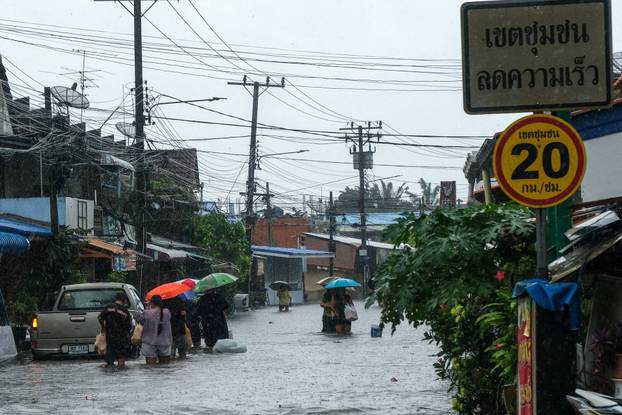 Heavy rain in Bangkok