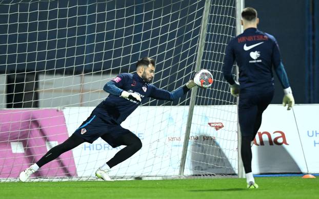 Zagreb: Trening nogometne reprezentacije prije utakmice protiv Latvije