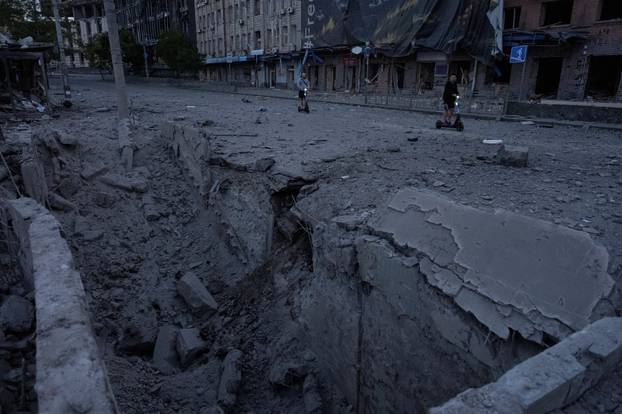 Russian missile strike in Kyiv