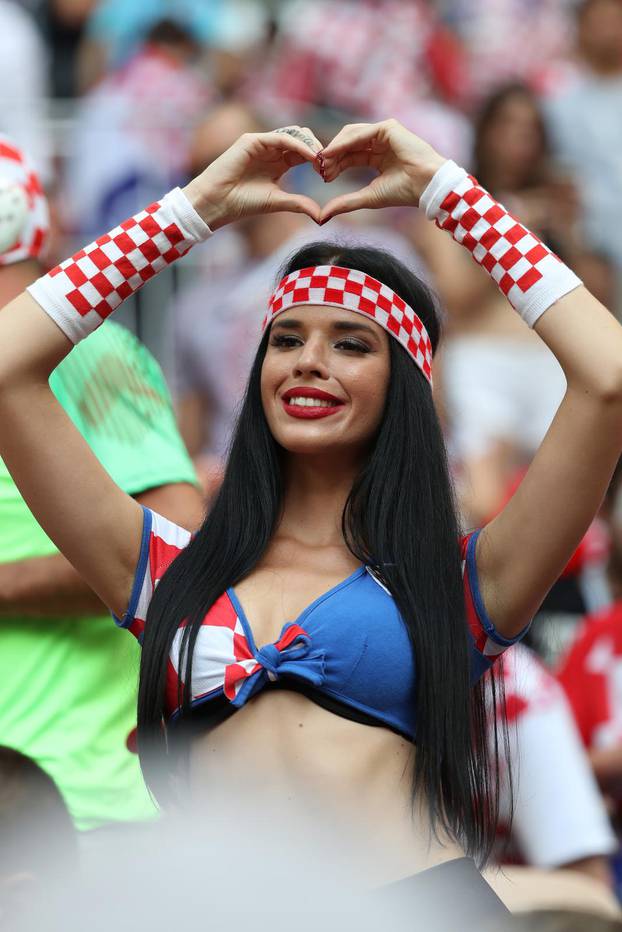 Moskva: Navijači na tribinama tijekom finalne utakmice između Francuske i Hrvatske