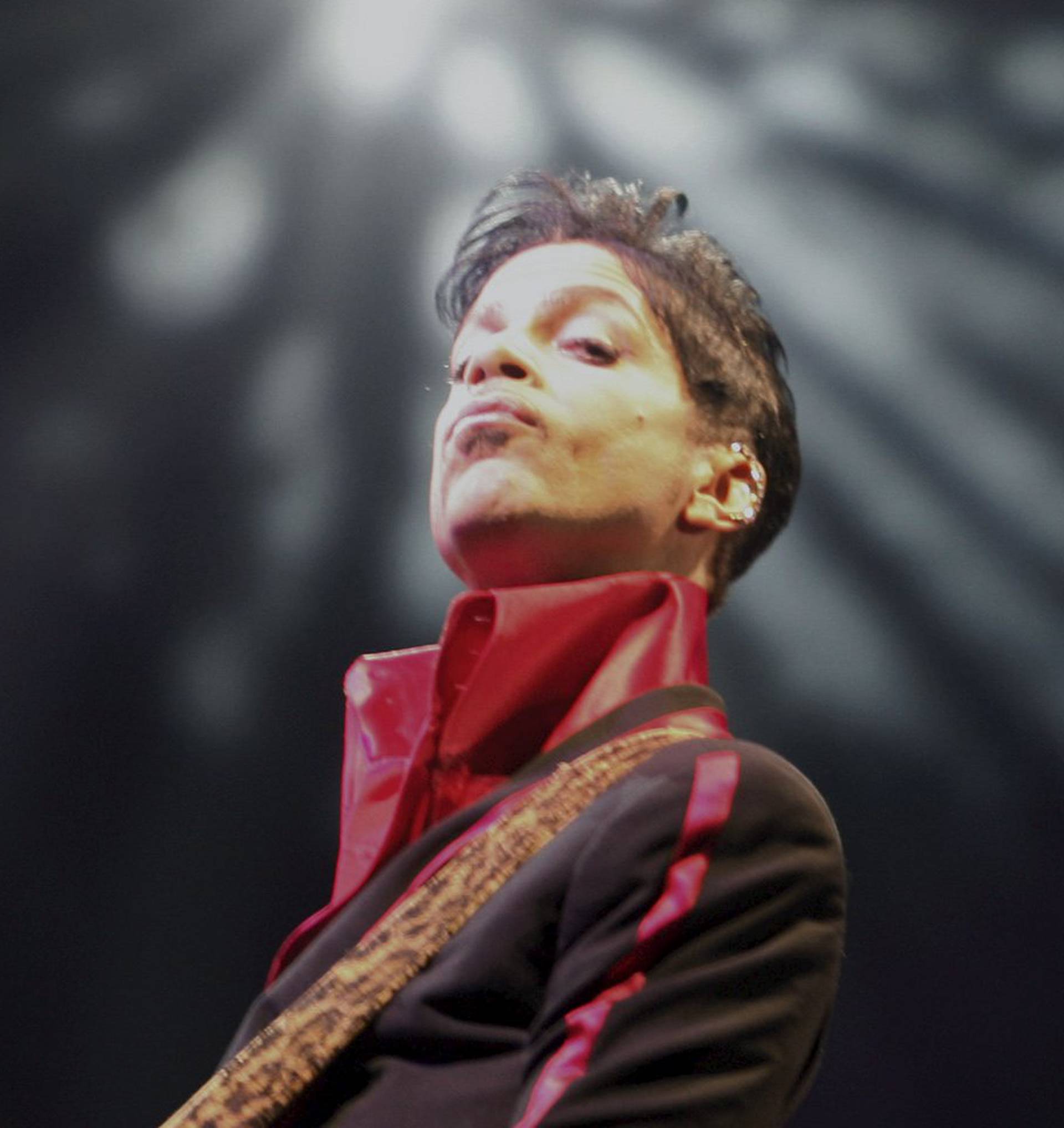 U.S. musician Prince performs on stage at Yas Arena in Yas Island