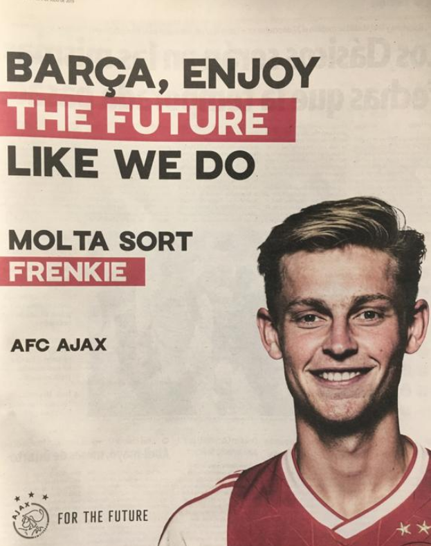Barca predstavila De Jonga, Ajax mu zahvalio u novinama