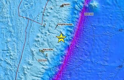 Snažan potres jačine 7.1 udario kod obale Tonga, objavljeno upozorenje za mogući tsunami