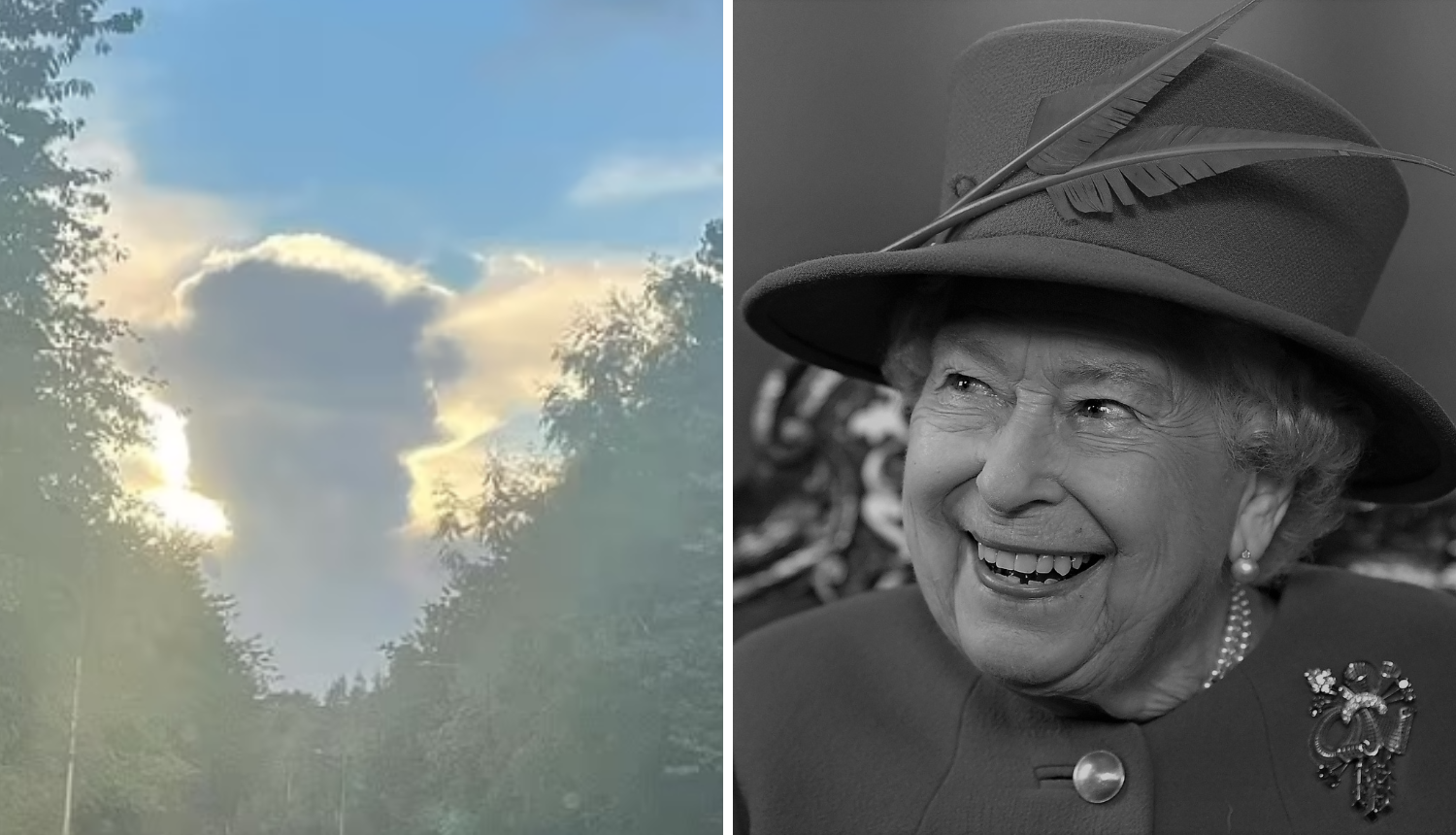 Britanci ne mogu bez kraljice: Vide je na nebu među oblacima