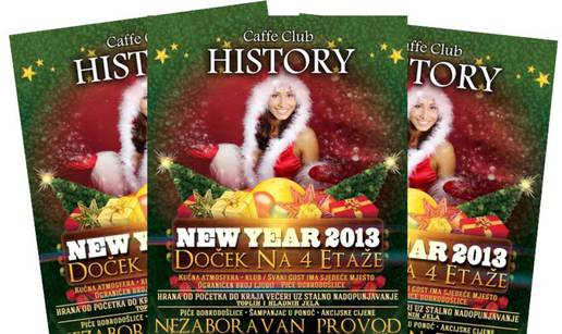 Dočekajte novu 2013. godinu u History caffe clubu u Zagrebu