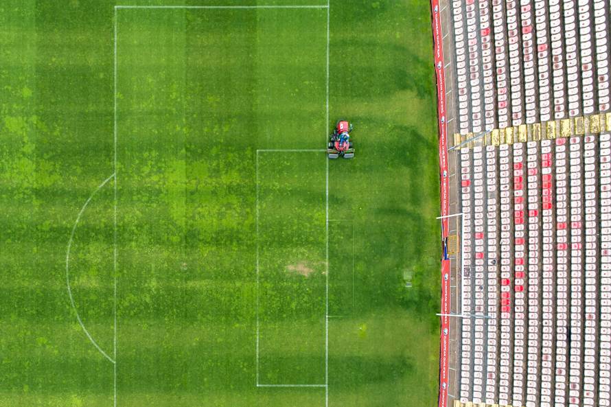 Pogled iz zraka na stadion Bilino Polje u Zenici
