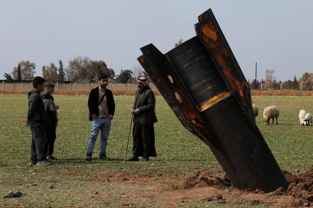 Missile falls near Qamishli International Airport
