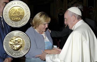 Kovanici s fetusom papa Franjo se razveselio i blagoslovio je