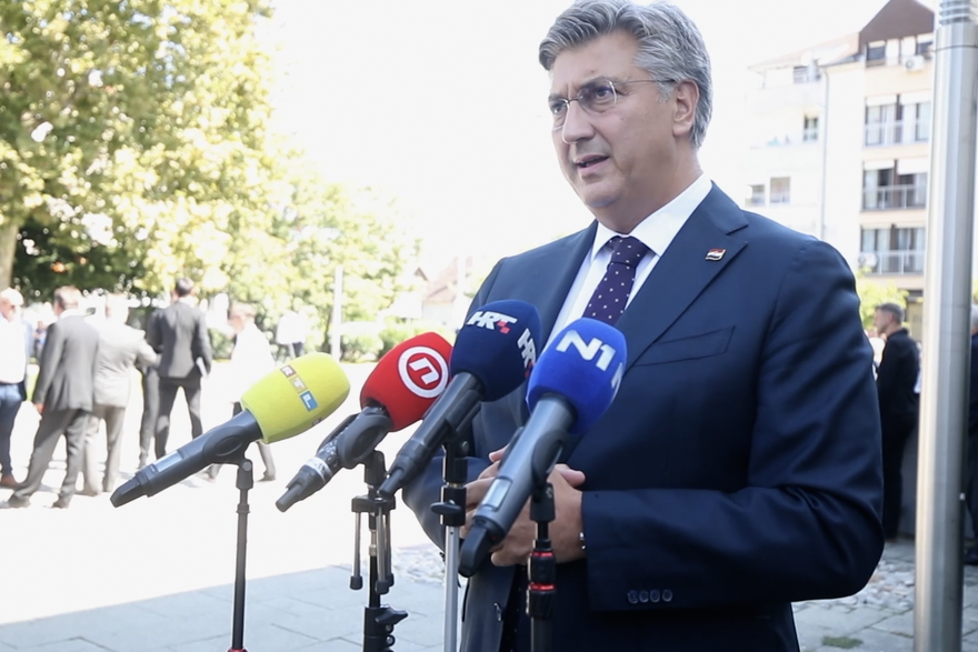 Velika Gorica: Premijer Plenković dao je izjavu za medije