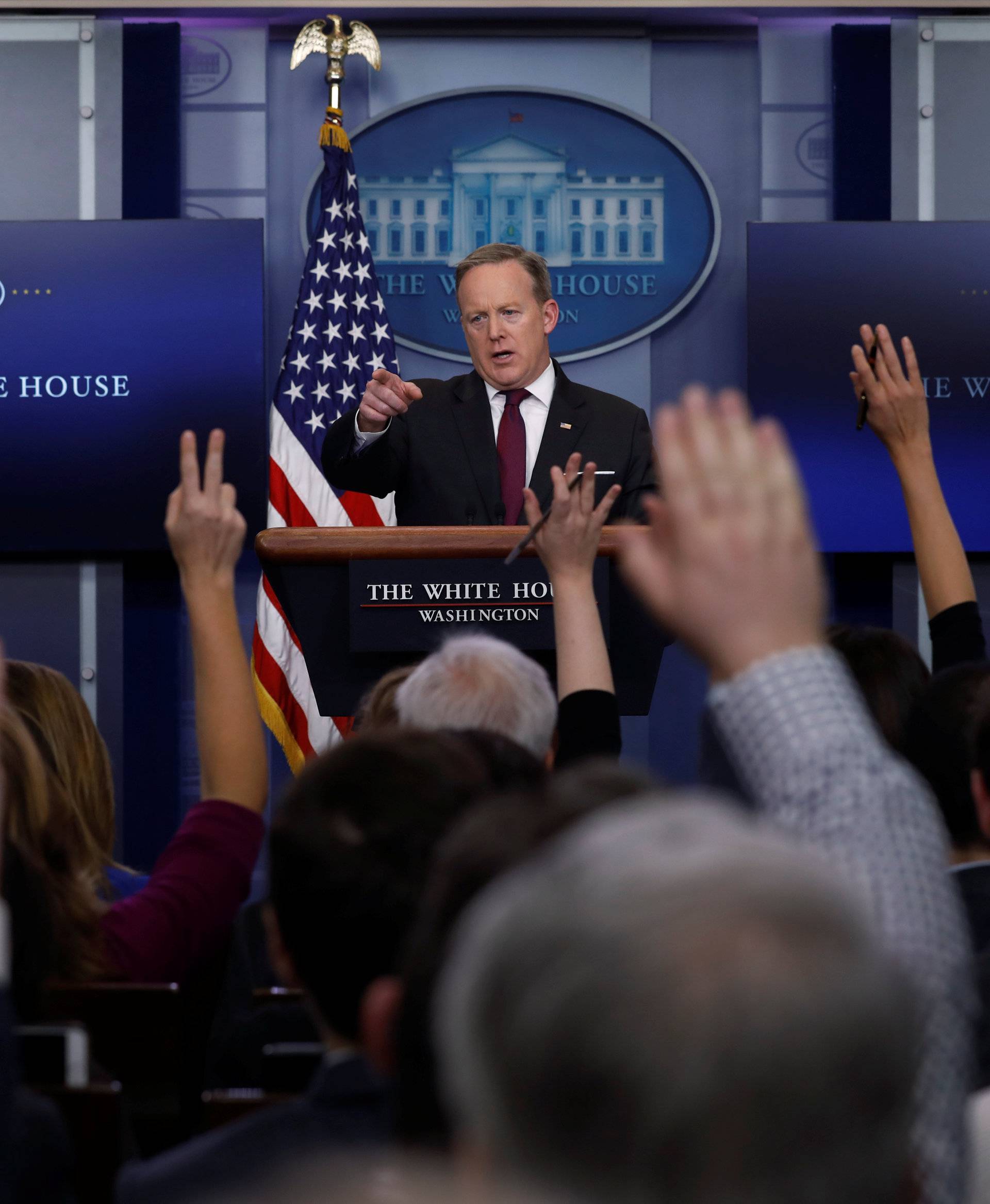 Spicer holds the daily press briefing at the White House in Washington