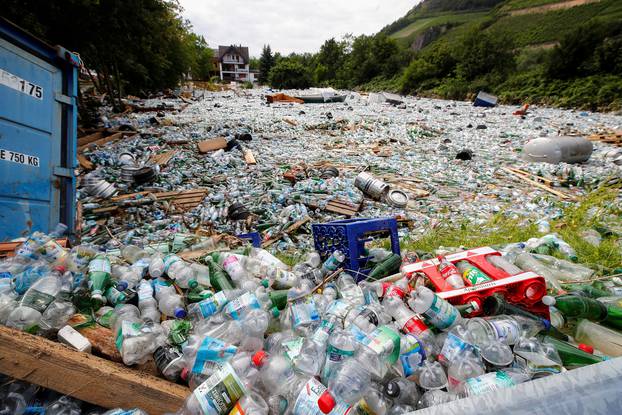 Trash is pictured following heavy rainfalls in Bad Neuenahr-Ahrweiler