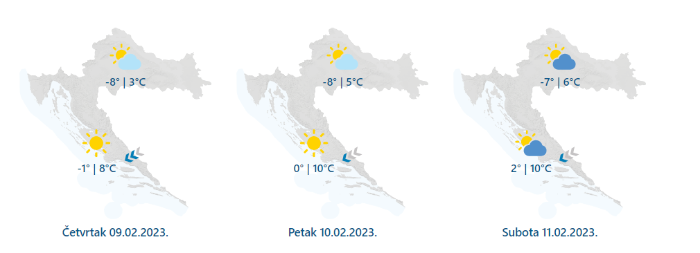 Na snazi meteoalarmi za cijelu Hrvatsku: Ni vikend ne donosi bolje vrijeme, bit će vrlo hladno