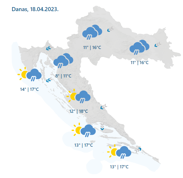 Kiša i olujna bura, temperature idu do 18°C: Za Istru i Kvarner na snazi je žuti meteoalarm