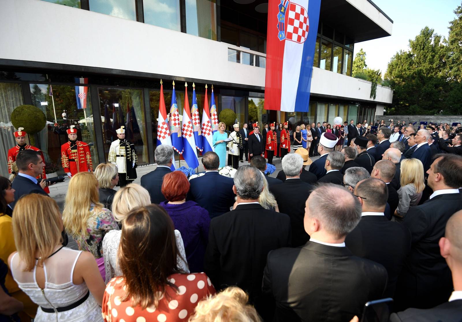 Zagreb: SveÄani prijem povodom Dana drÅ¾avnosti u Uredu predsjednice