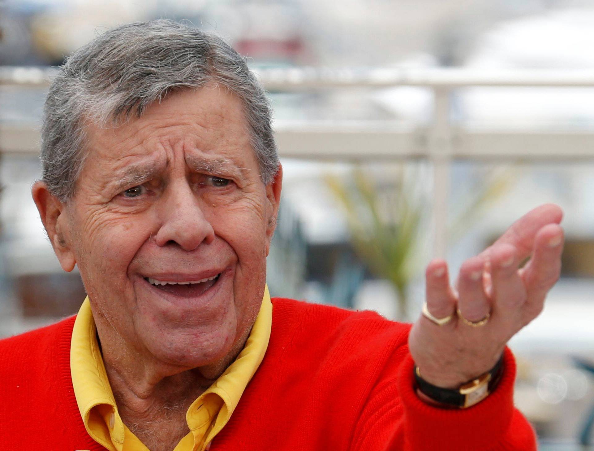 FILE PHOTO - Jerry Lewis poses during a photocall for the film "Max Rose" at the 66th Cannes Film Festival