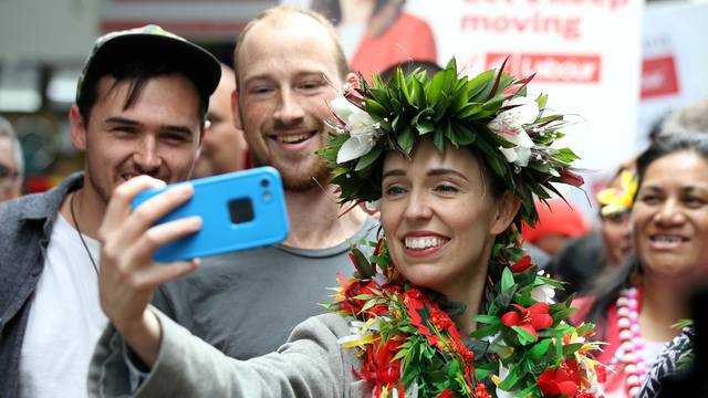 FILE PHOTO: New Zealand Prime Minister Ardern greets supporters in Auckland