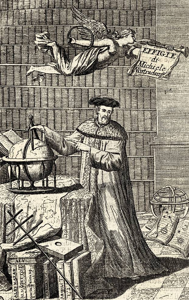 NOSTRADAMUS IN ITS STUDY LIBRARY