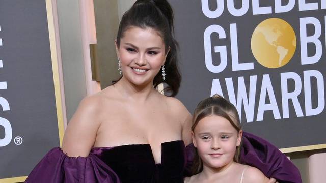 Selena Gomez and Gracie Elliot Teefey Attend the Golden Globe Awards in Beverly Hills