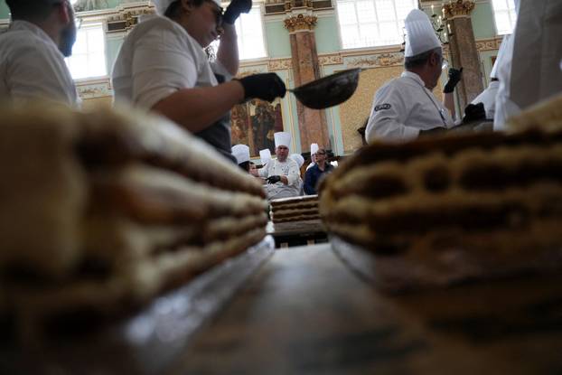 Guinness World Record for the longest tiramisu, in London