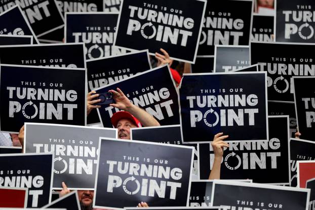 Memorial service for slain conservative commentator Charlie Kirk, in Glendale