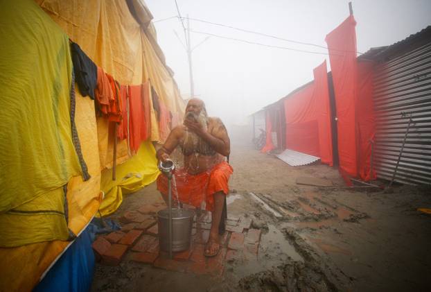 Devotees arrive ahead of Maha Kumbh Mela in Prayagraj