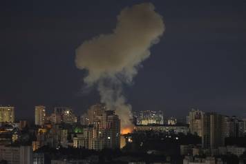Russian missile and drone strike in Kyiv