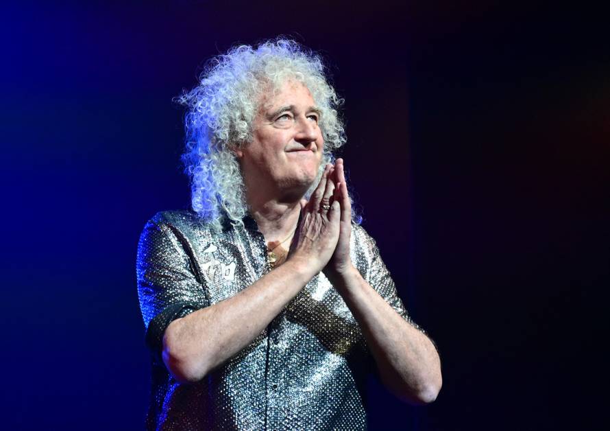Queen guitarist Brian May at the musical "We will rock you"