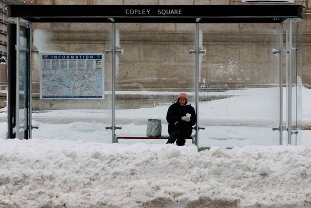 Winter snow storm hits Boston