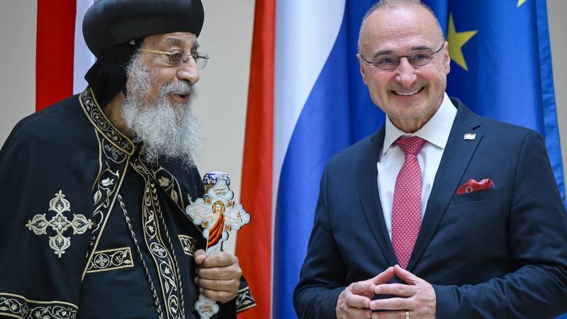 FOTO Grlić Radman se susreo s papom. Koptskim papom. Razgovarali o očuvanju mira...