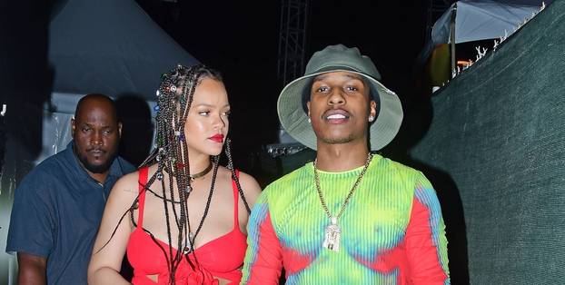*PREMIUM-EXCLUSIVE* *MUST CALL FOR PRICING* Rihanna and A$AP Rocky attend the Imagine reggae show while on holiday in Barbados.
