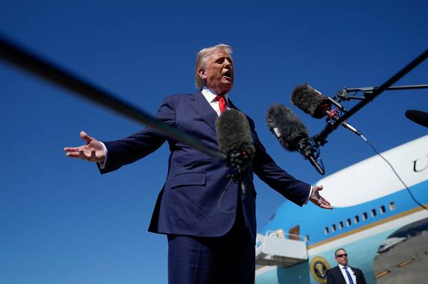 U.S. President Trump at Palm Beach International Airport in West Palm Beach
