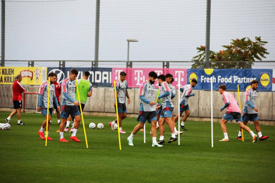 Rijeka: Trening hrvatskih nogometnih reprezentativaca