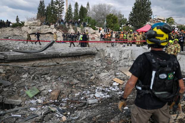 Aftermath of an Iranian strike in Beit Shemesh