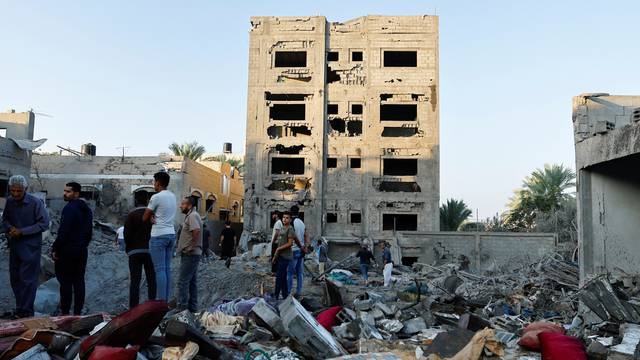 Aftermath of a strike amid the conflict with Israel in Khan Younis, in the southern Gaza Strip