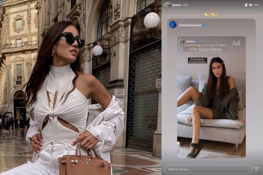 Srpsku influencericu Tamaru na Instagramu promovirala slavna reality zvijezda Kim Kardashian