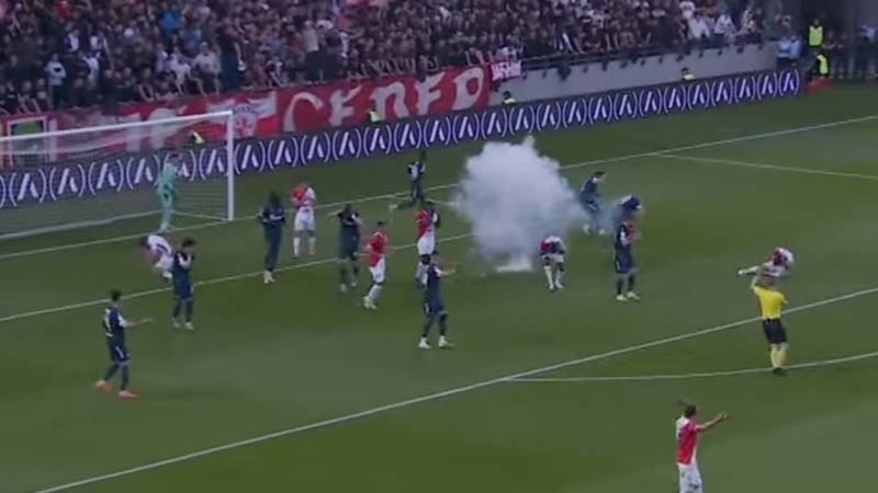Video scandal in the Serbia Cup final! Star’s hooligans threw a cannon shot among the players