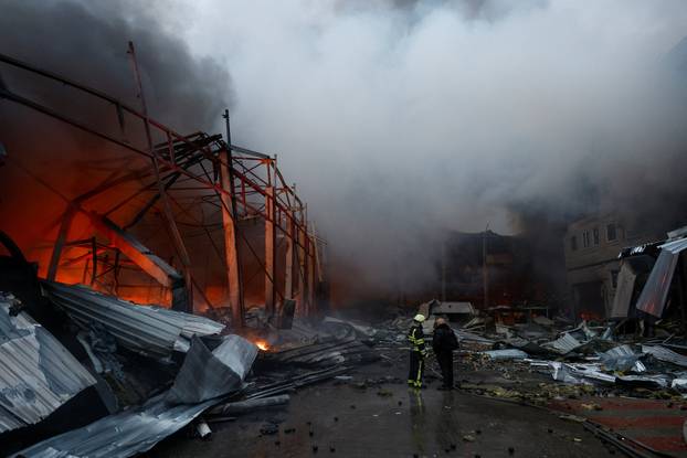 Aftermath of a Russian missile attack in Kyiv