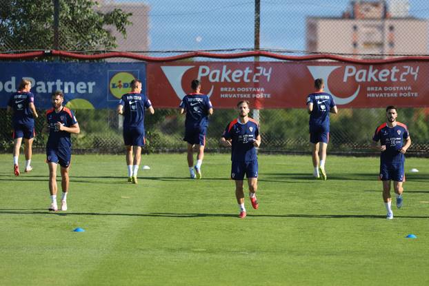 Rijeka: Nogometaši Hrvatske odradili trening na Rujevici