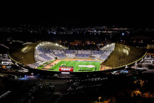 Split:  Pogled na Poljud za vrijeme utakmice Hrvatska - Wales 