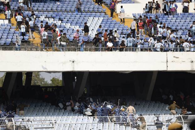 Argentine soccer star Lionel Messi on a whirlwind tour of India