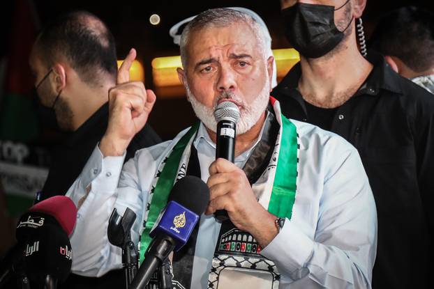 ?elnik Hamasa Ismail Haniyeh na pro-palestinskom skupu u Katru