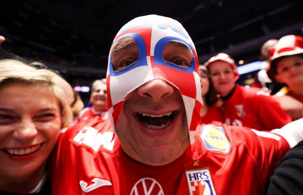 Susret Švedske i Hrvatske u prvom krugu EHF Europskog prvenstva, navijači