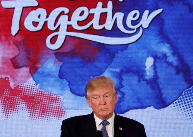 U.S. President Donald Trump attends a state dinner hosted by South Korea