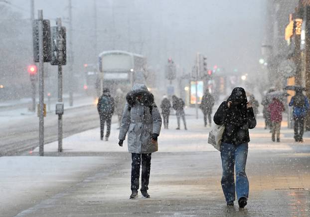 Snowfall during Storm Bert, in Edinburgh