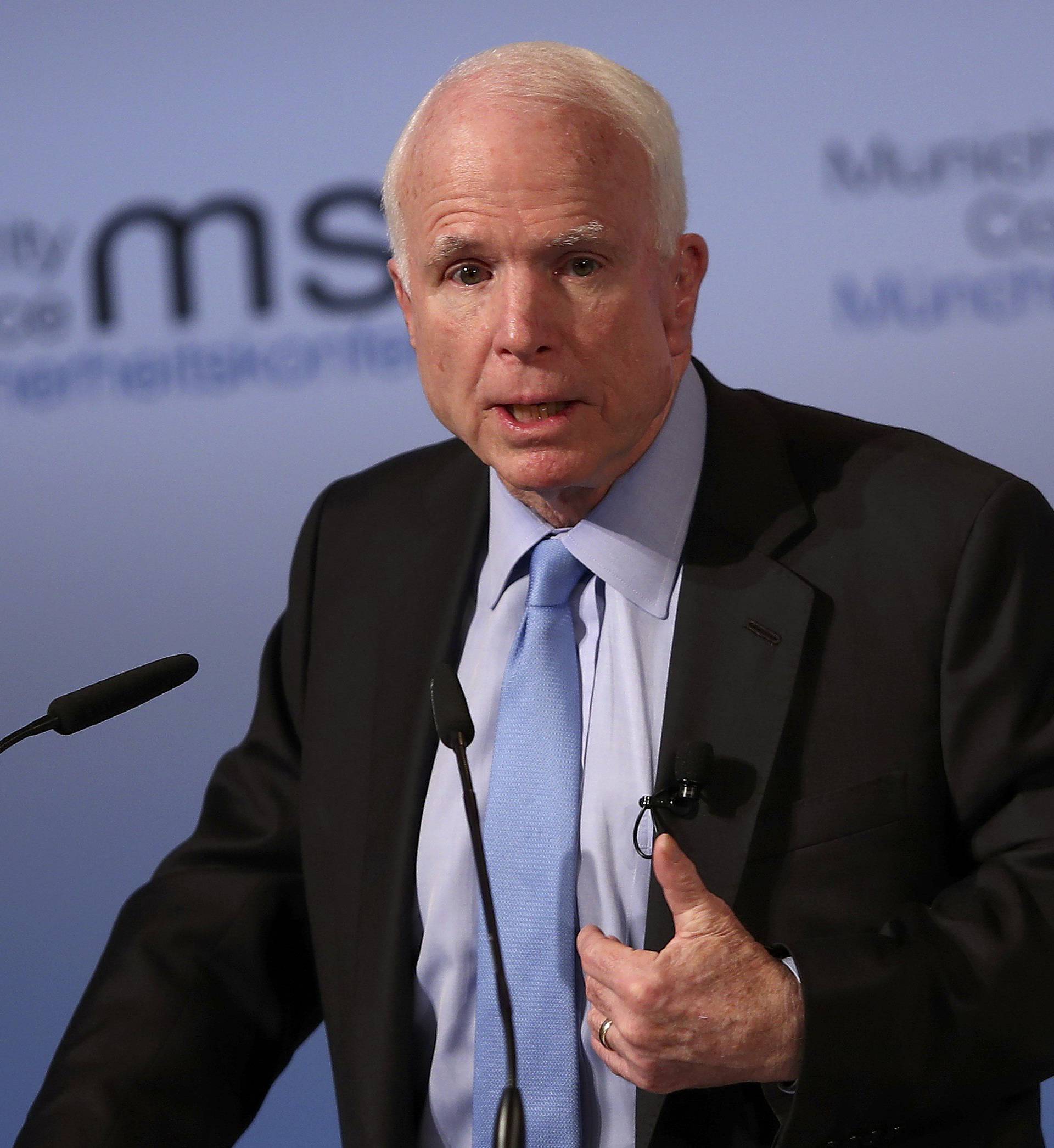 U.S. Senator McCain speaks at the opening of the 53rd Munich Security Conference in Munich