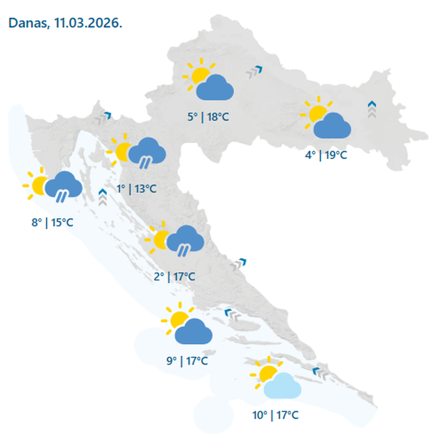 Stiže velika promjena, posvuda kiša. Evo što nas čeka za vikend