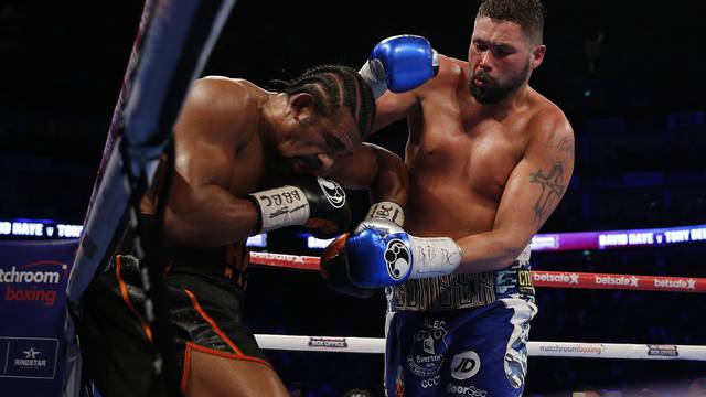 David Haye in action against Tony Bellew